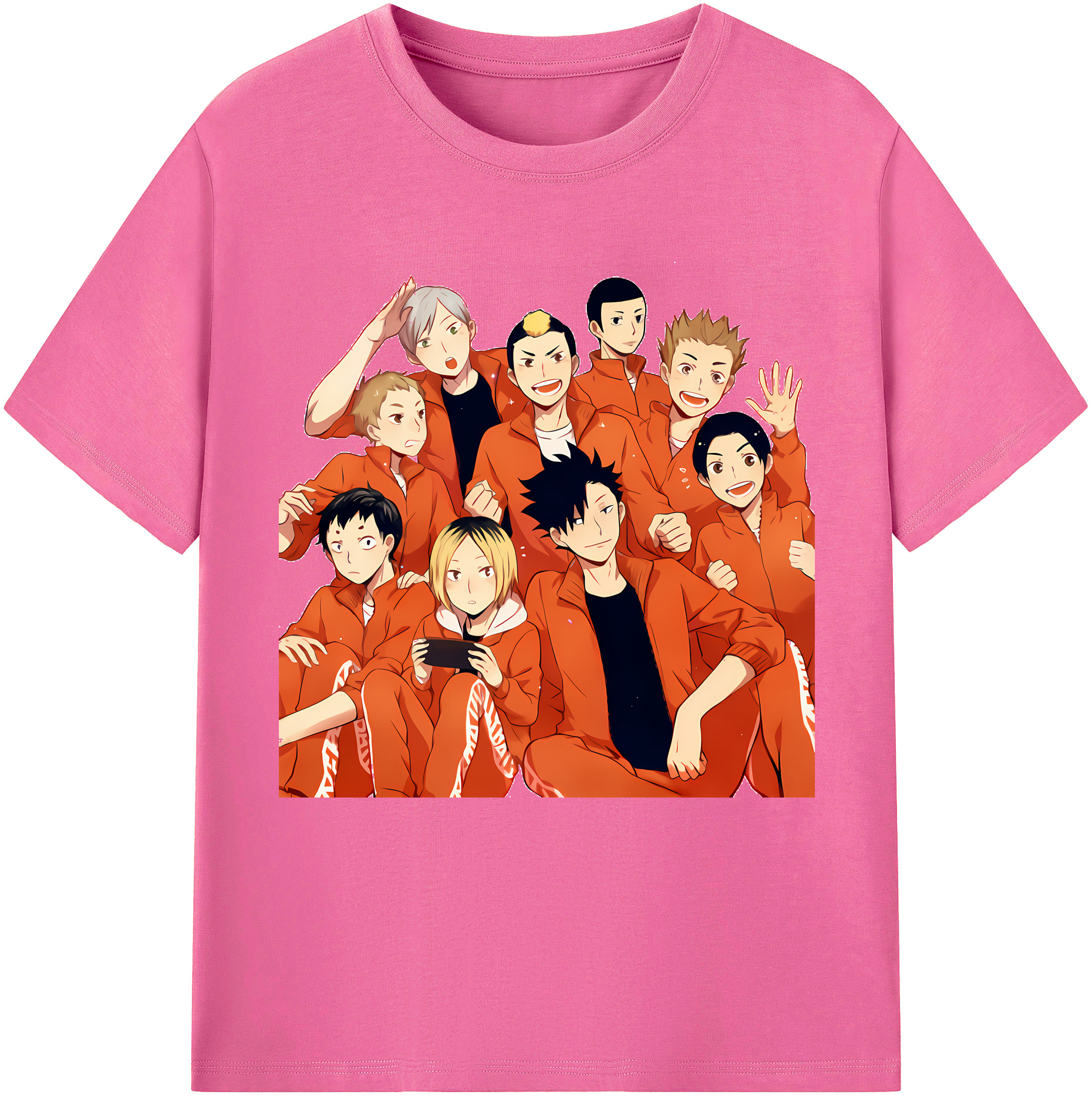 （画像用） ハイキュー!! Haikyu!! レディースカジュアルプリントTシャツ（綿100％）